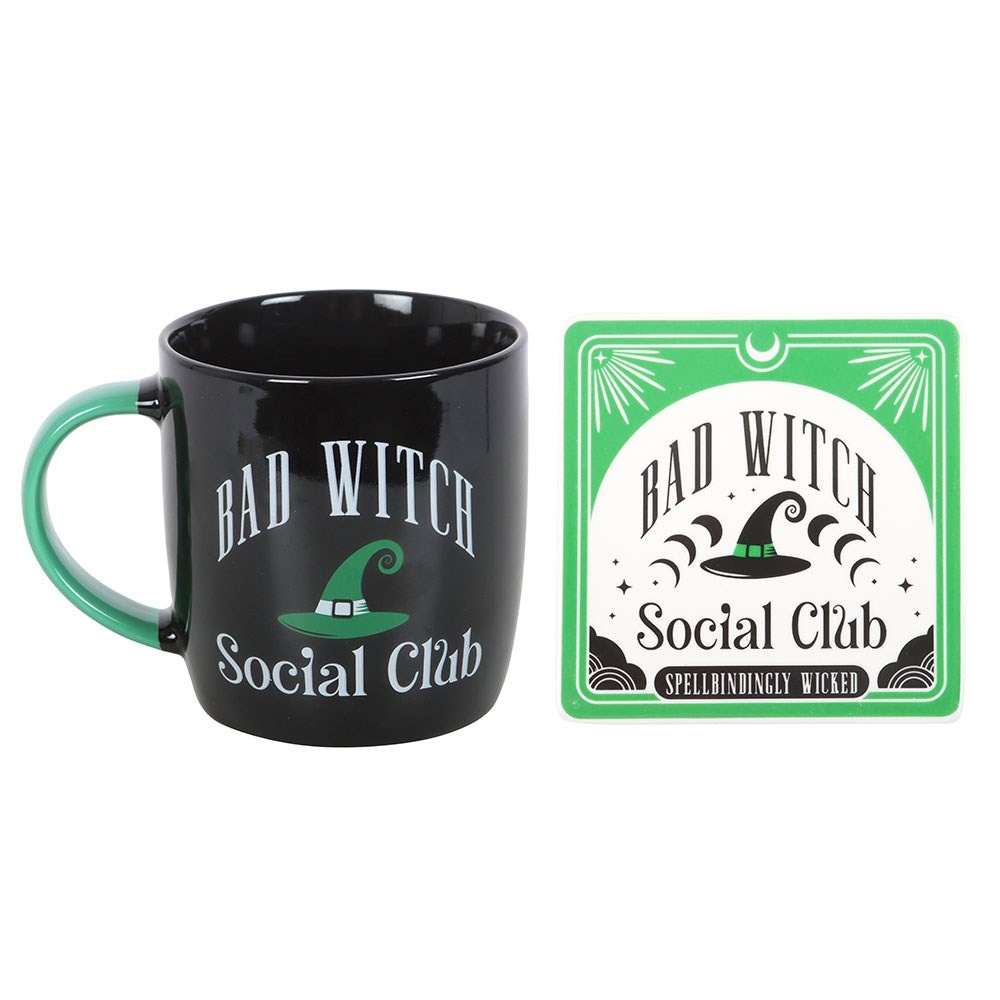 Something Different - Bad Witch Social Club Mok/beker en onderzetter set - Multicolours